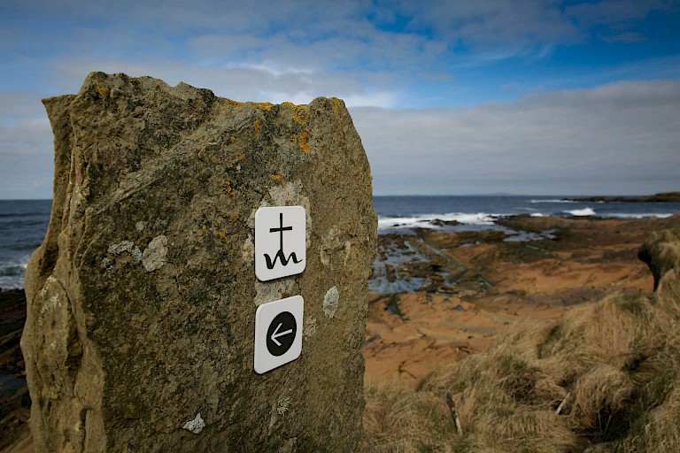 Signs on the rock