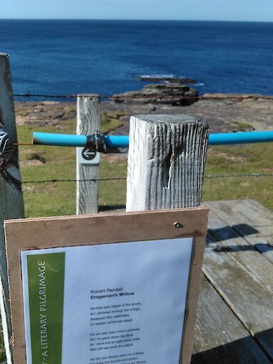 Robert Rendall's "Cragsman's Widow" hung by the cliffs in his beloved Birsay.