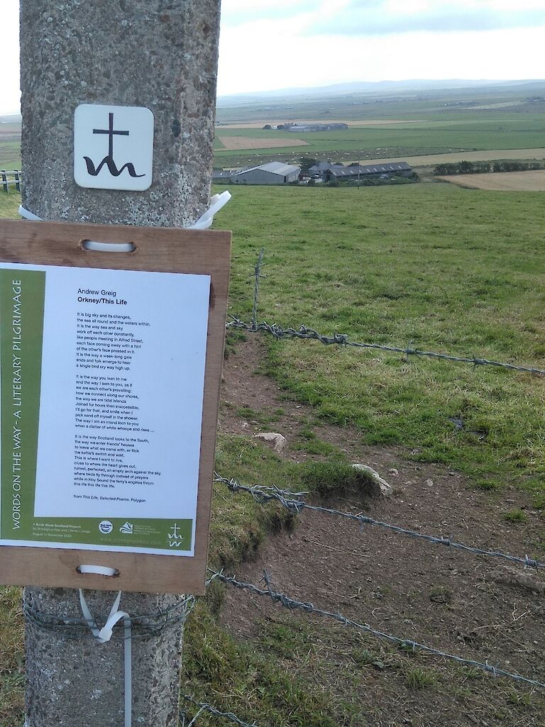 "Orkney/This Life" by Andrew Greig, here at Hannabreck, Harray, with a view towards Hoy Sound.